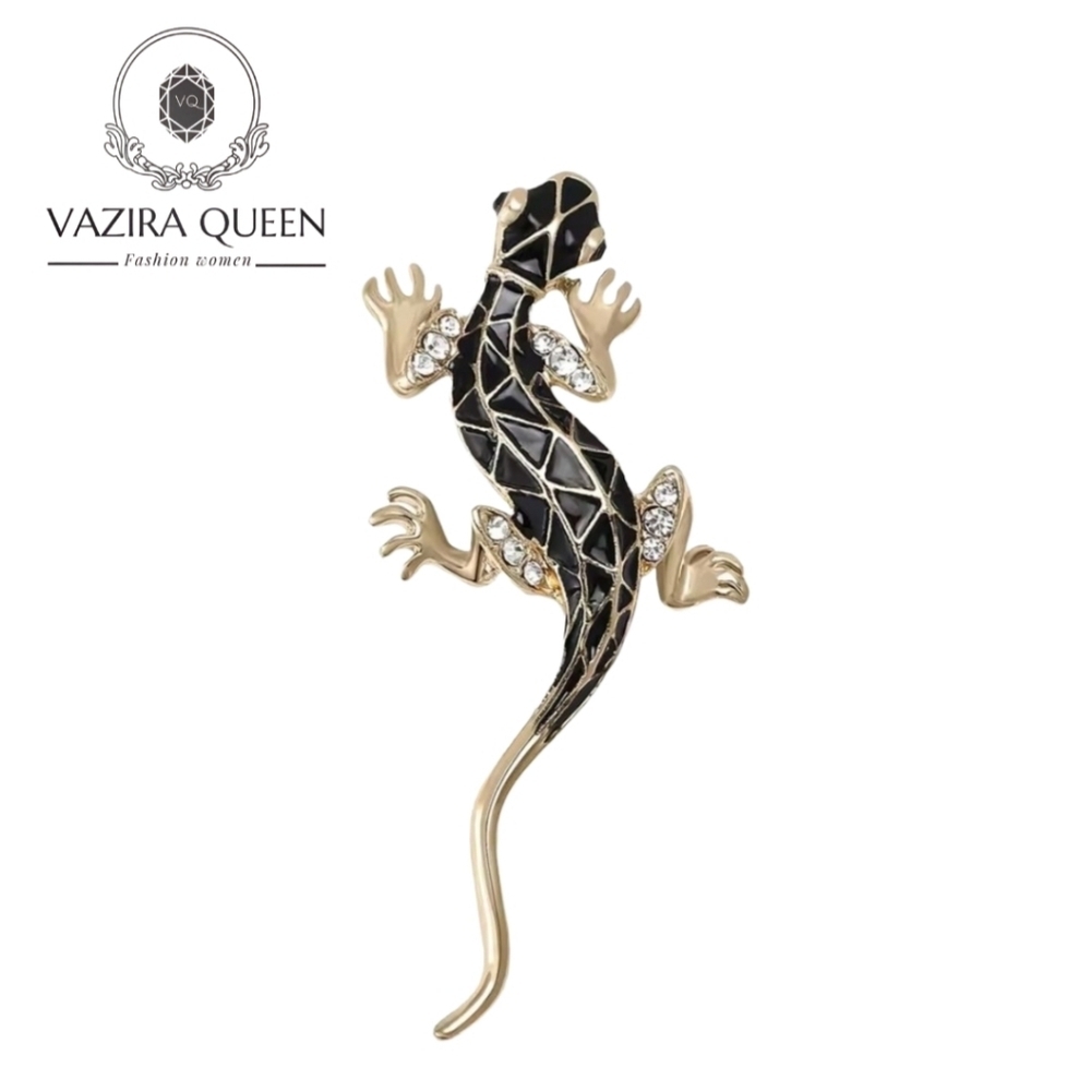 VQ Gecko Lizard Brooch